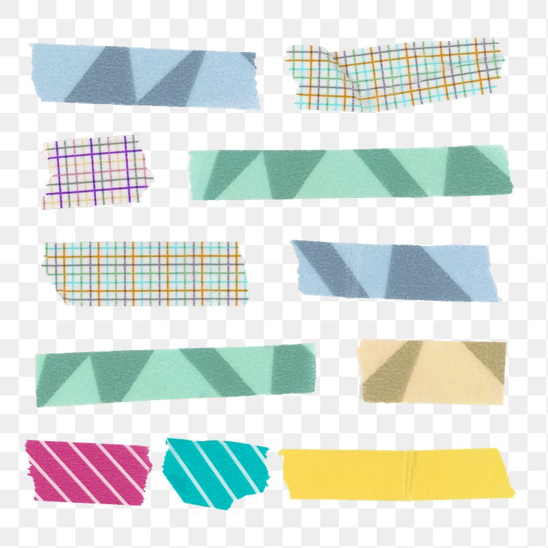 Blue Washi Tape PNG, Vector, PSD, and Clipart With Transparent