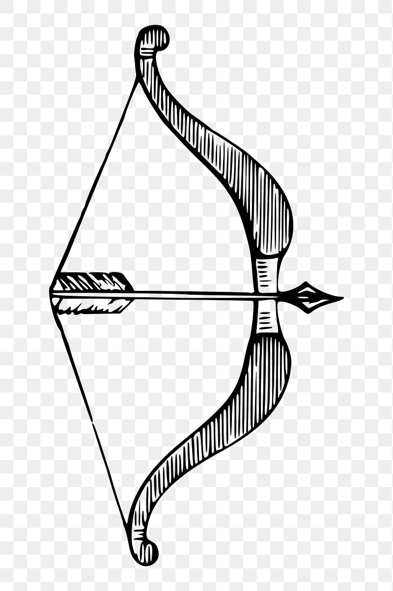 bow arrow drawing