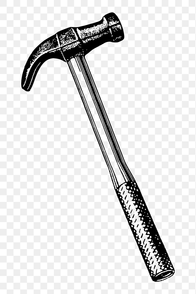 Hammer hand drawing vintage style isolate Vector Image