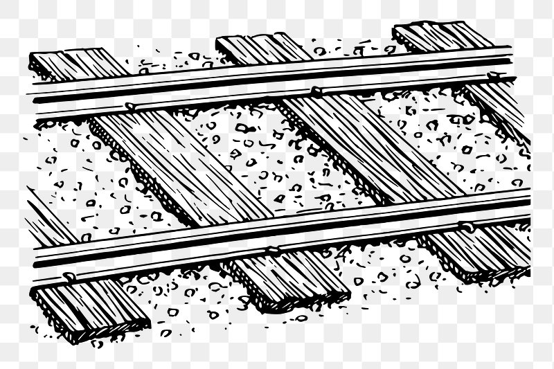 railway track clipart png of a dog