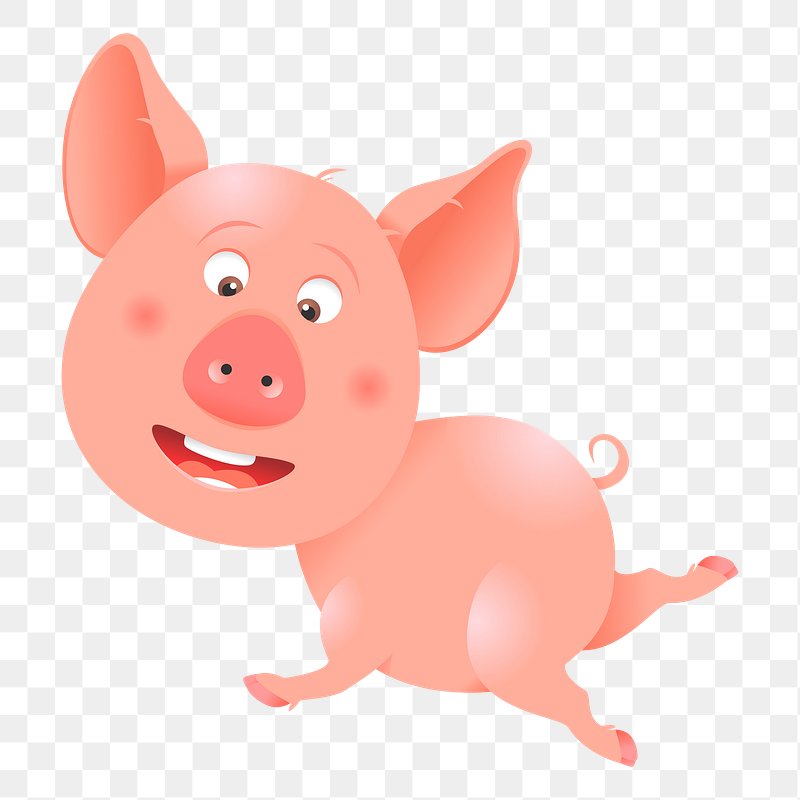 cartoon of pig at fair