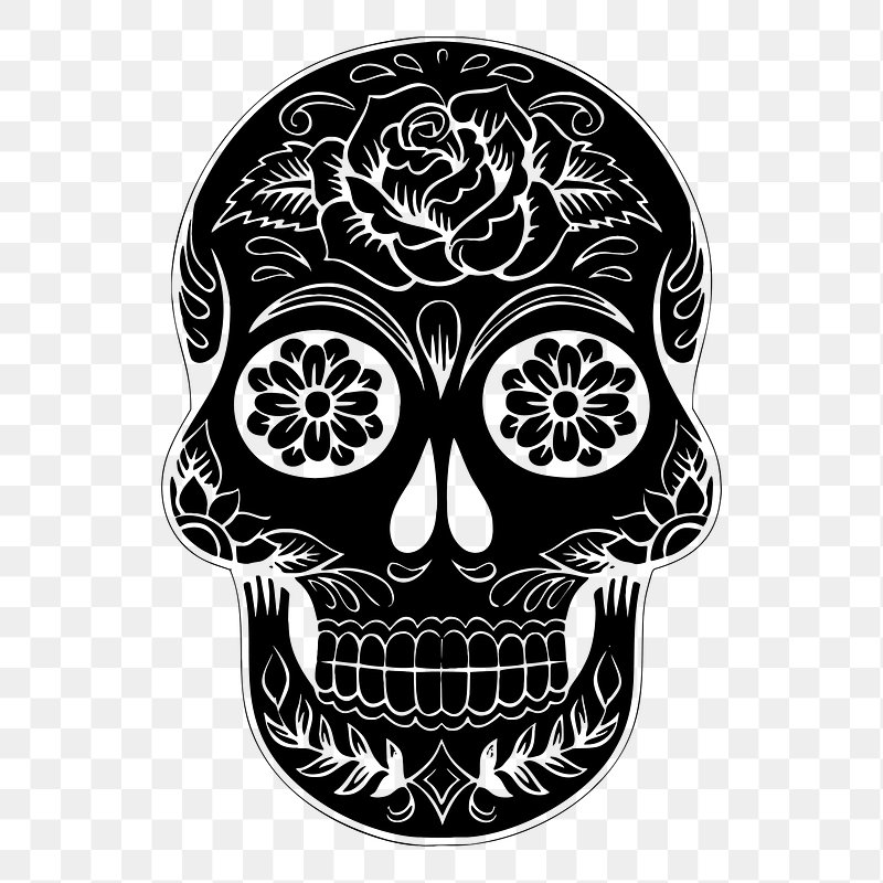 Black And White Skull Tattoo Designs, HD Png Download - vhv