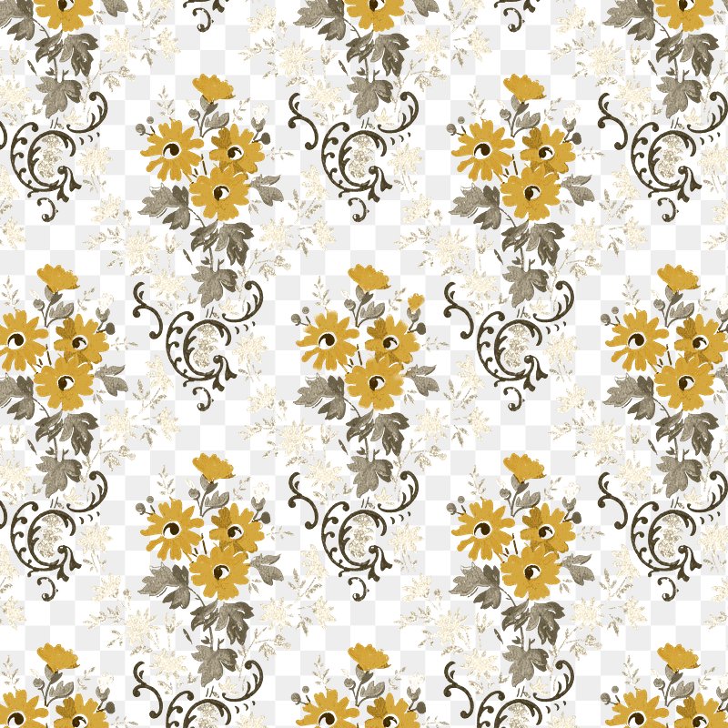 Blooming flowers png pattern background | Free PNG - rawpixel