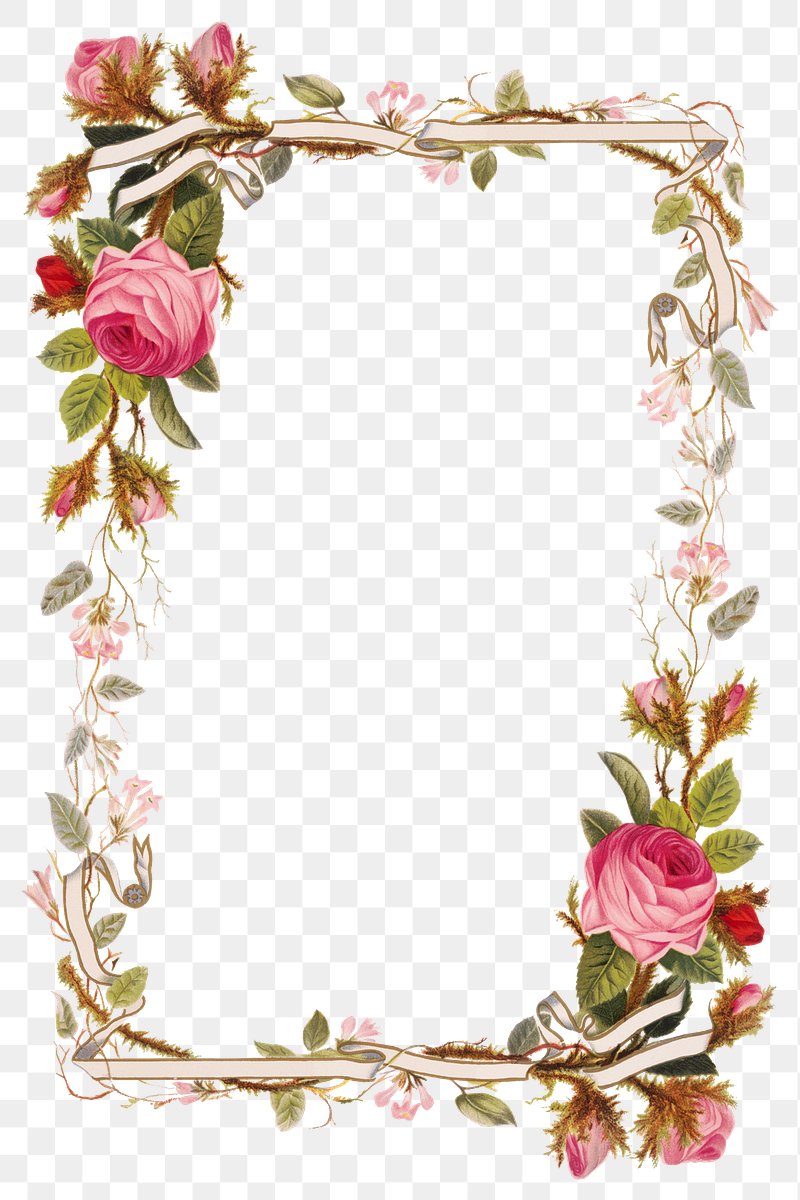 Floral Border Designs Free Vector Graphics, Clip Art, PSD & PNG Frames &  Background Images - rawpixel, Floral 