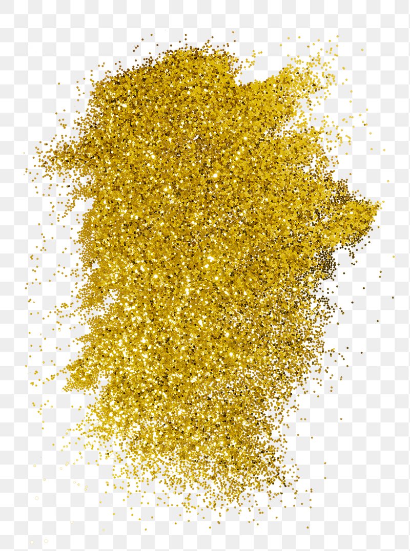 Metallic gold glitter paint brush | Premium PNG Sticker - rawpixel