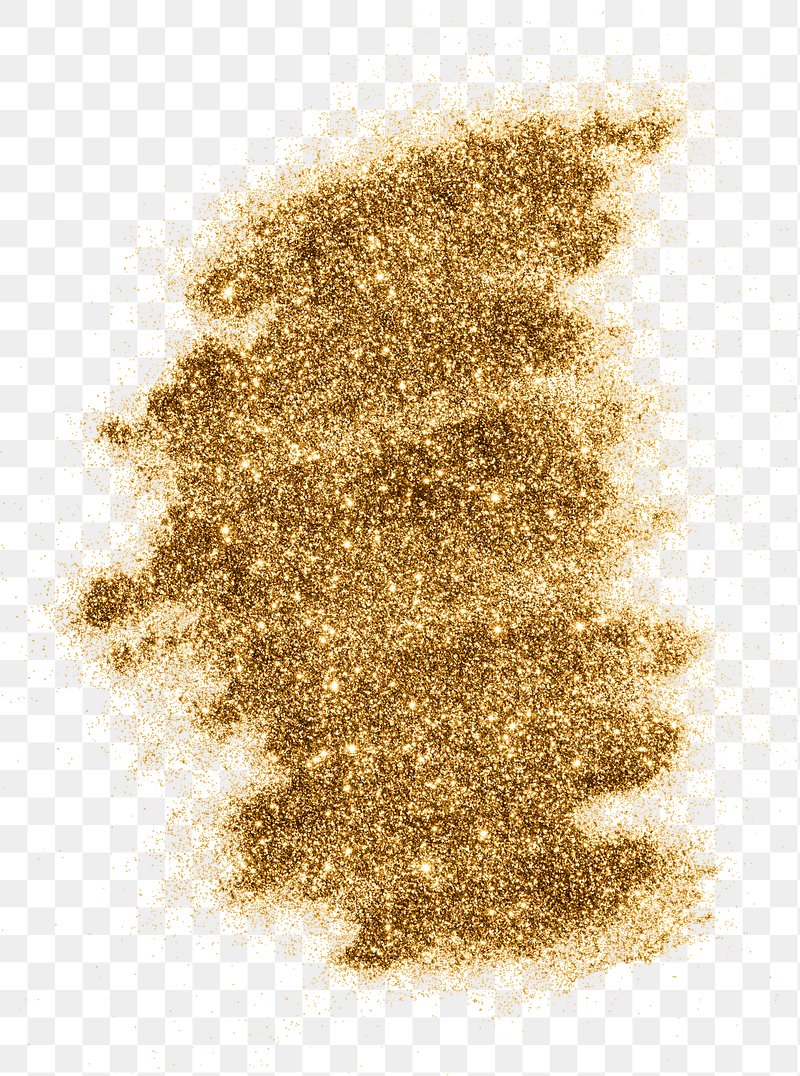 Metallic gold glitter paint brush