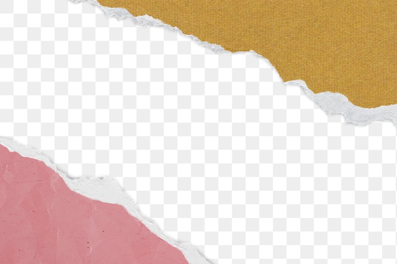 Ripped paper border mockup png handmade background