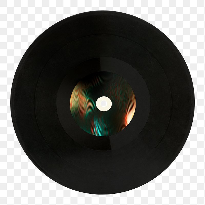 Black vinyl record album disc with blank brown Vector Image