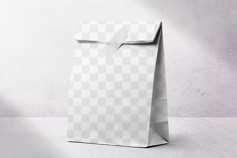 Premium PSD | Paper shopping bag mockup psd in minimal style