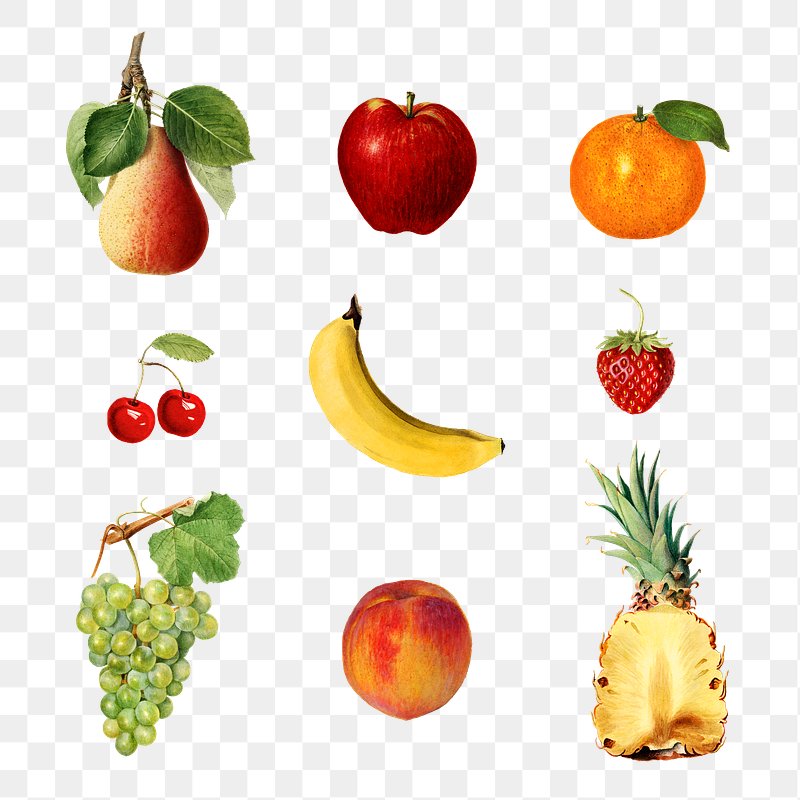 Collection of mixed pixelated fruits, free image by rawpixel.com / NingZk  V.
