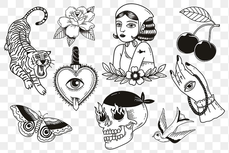 Skull Tattoo Png Photo - Dagger Tattoo Design Clipart - Large Size Png  Image - PikPng