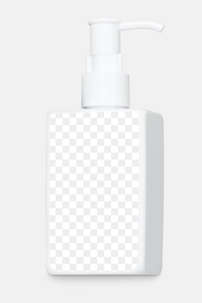 White soap dispenser mockup with clip | Free PNG - rawpixel
