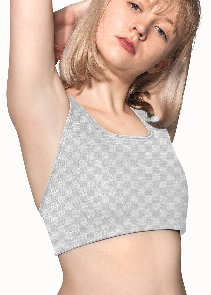 Png girls' sports bra mockup  Premium PNG Sticker - rawpixel