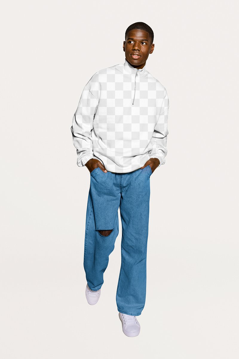 Men's sweater png mockup, streetwear | PNG - rawpixel