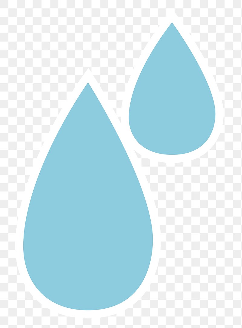 Premium PSD  Blue waterdrop isolated on transparent background