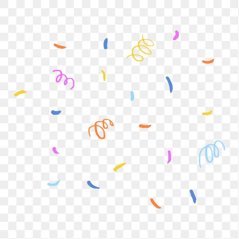 birthday confetti vector