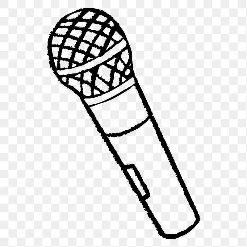 Premium Vector  Retro microphone drawing on white background vector sketch