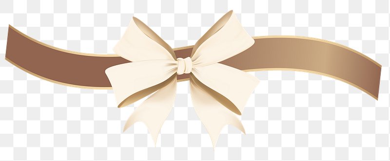 Premium Photo  Png beige ribbon with bow isolated on white background