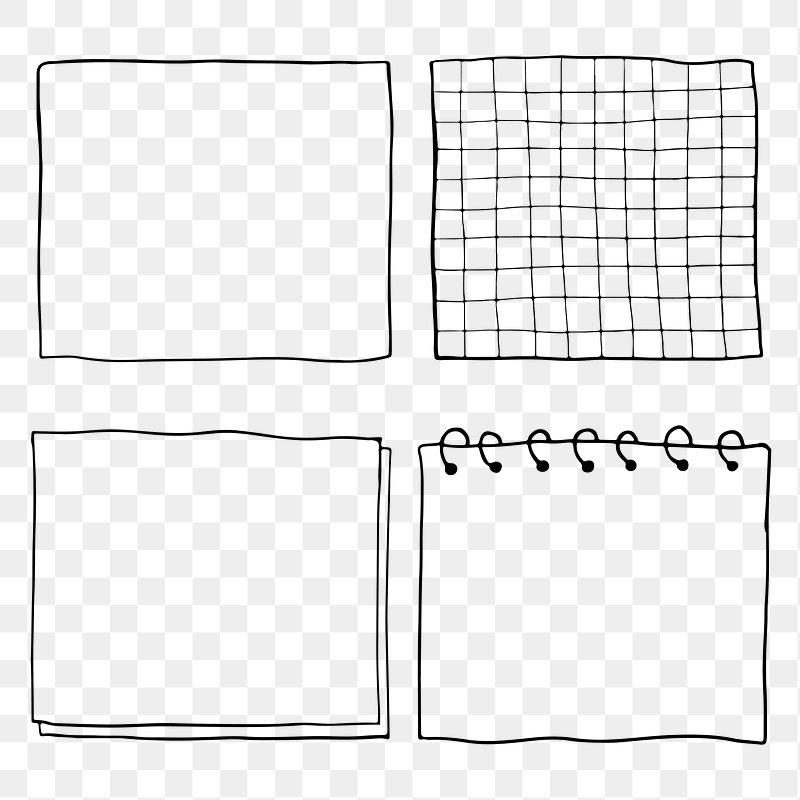 Set of paper notes on black background vector