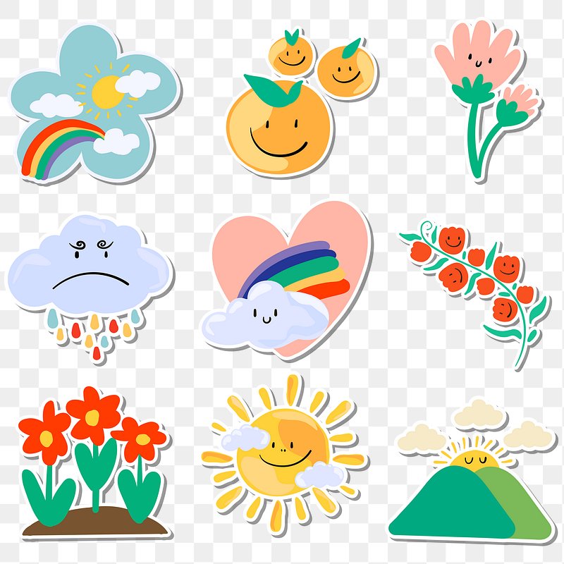 Summer time Stickers - Free nature Stickers