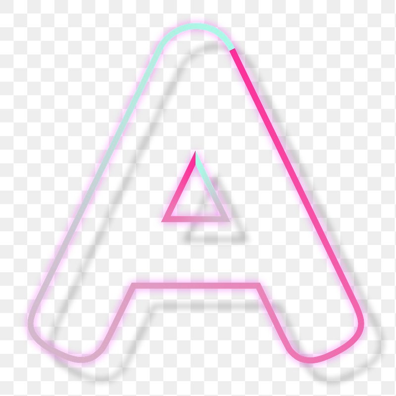 V Letter Png Image - Glowing Neon Letter V, Transparent Png