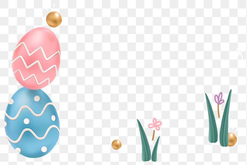 Premium PSD  Easter egg bunch of colorful eggs on transparent background  png clipart