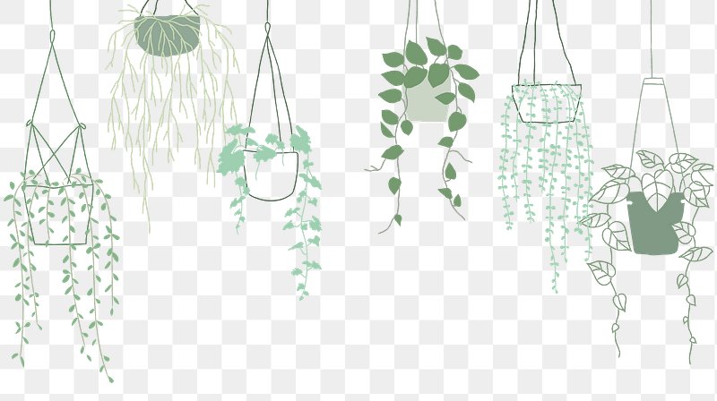 PRINTABLE Plants Sticker Files PNG File, Potted Plants