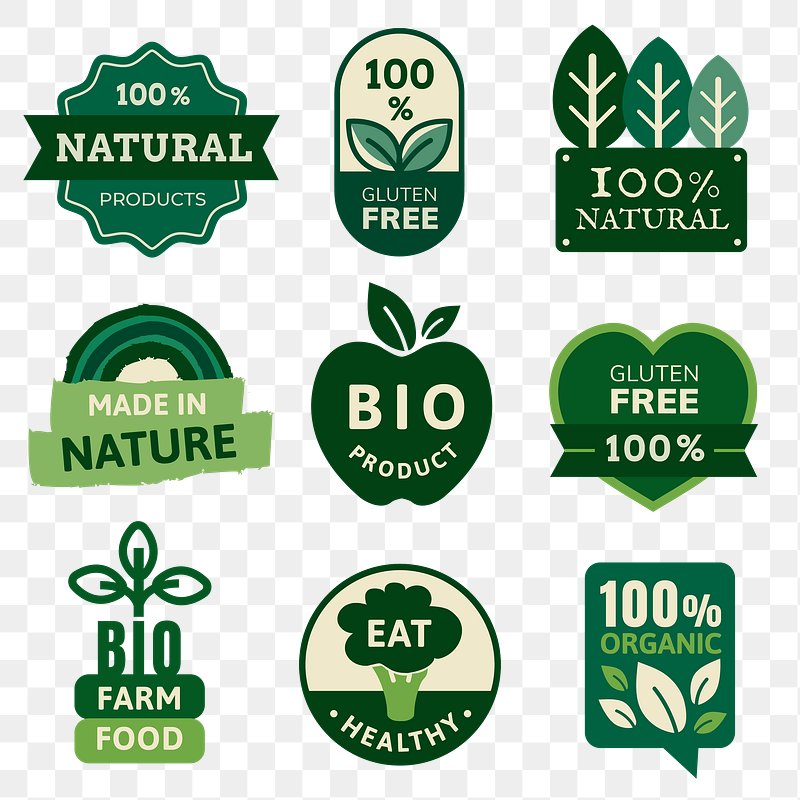 100% Organic Food Badge 3D Icon download in PNG, OBJ or Blend format