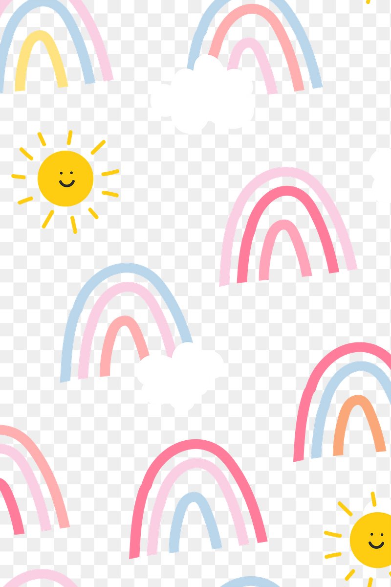 Background png with cute rainbow | Free PNG - rawpixel