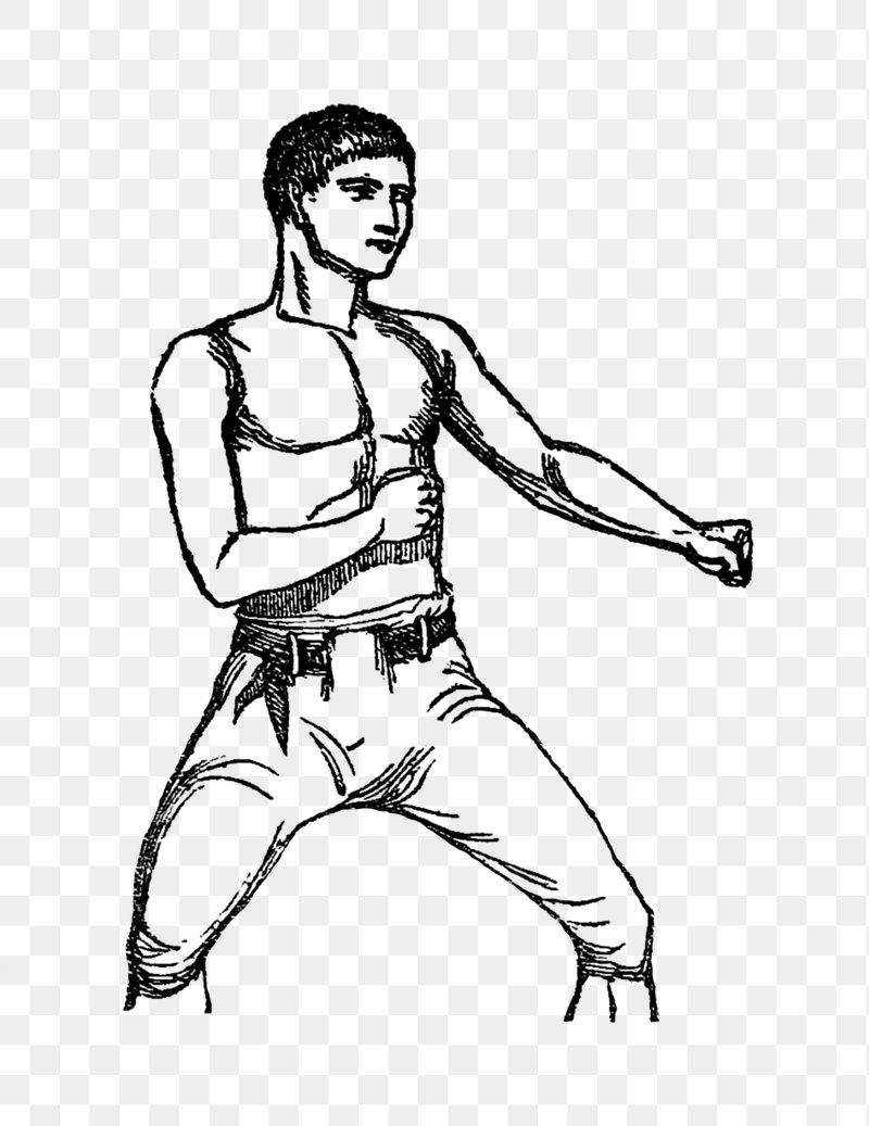 boxer fighter drawing