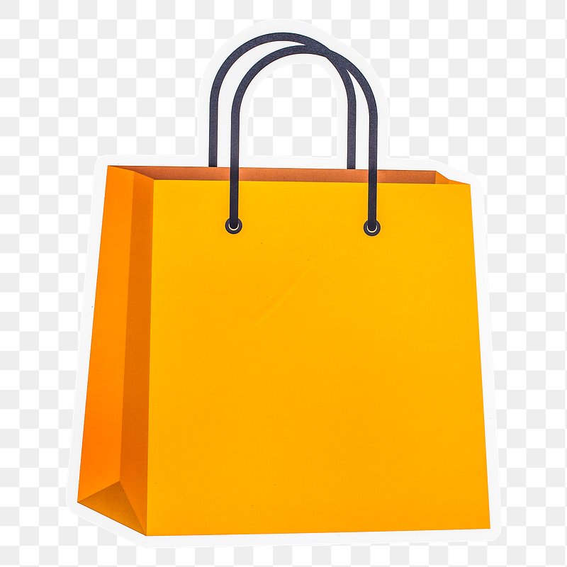 Yellow Shopping Bag Icon Isolated Free Photo 476268