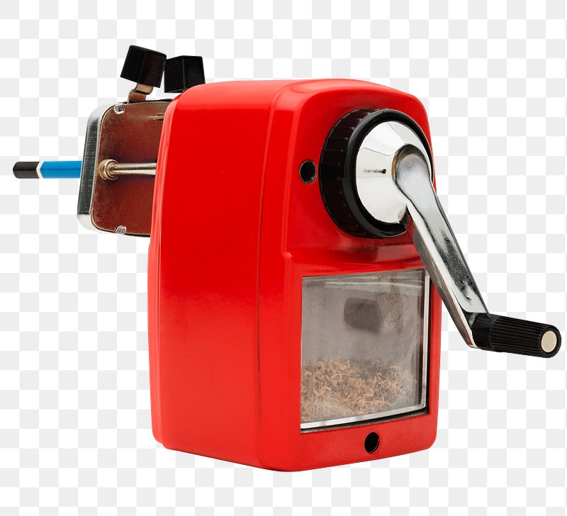 Red pencil sharpener design element Free PNG Sticker rawpixel