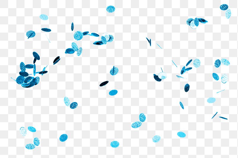 blue confetti background