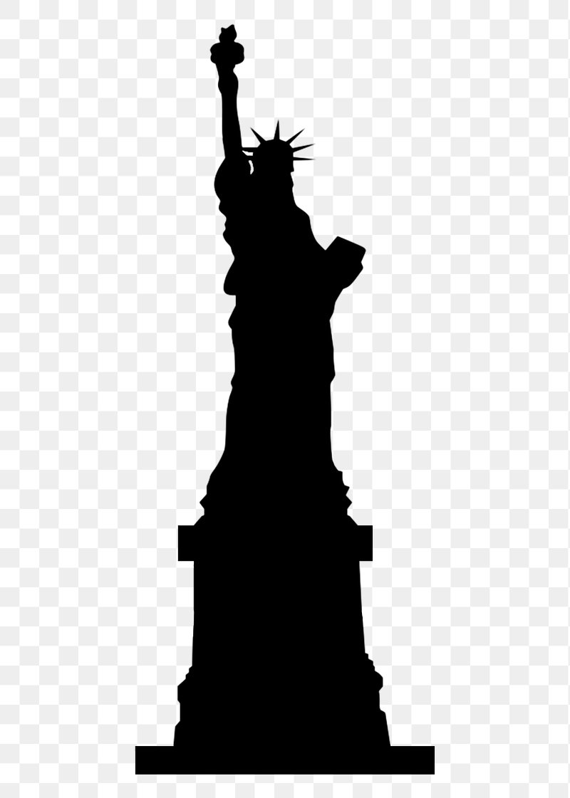 Statue Liberty png silhouette clipart, | Premium PNG - rawpixel