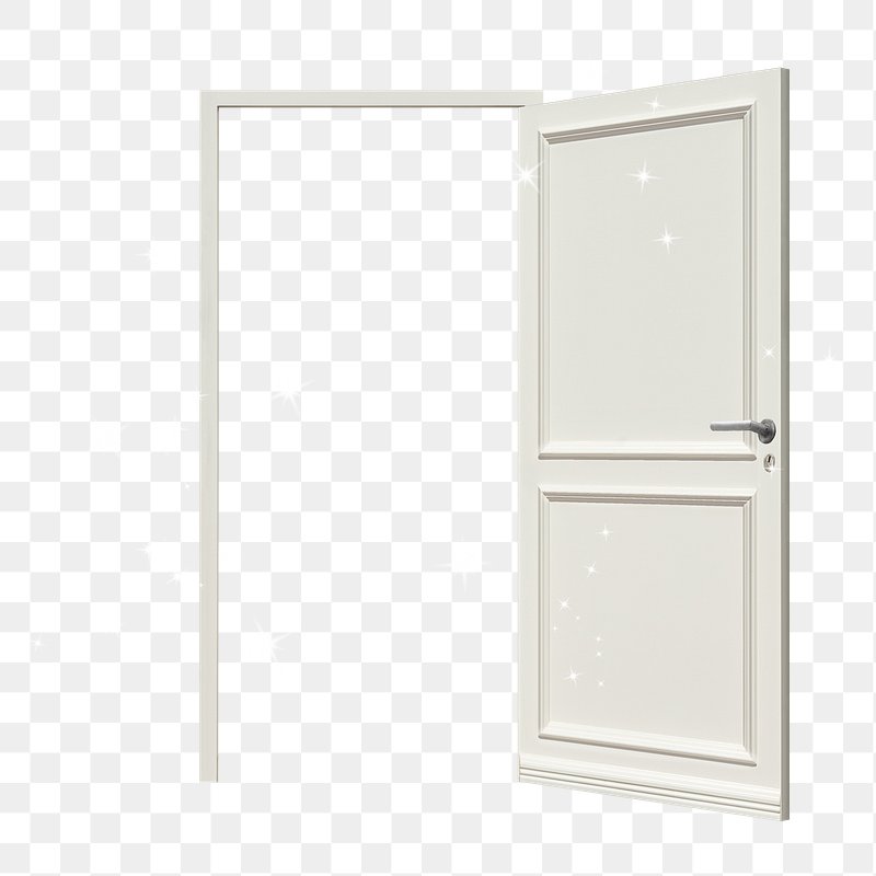 White open door on transparent background PNG - Similar PNG