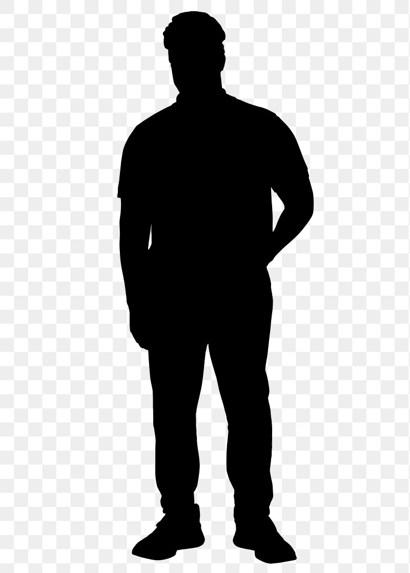 Man standing png silhouette, body | PNG - rawpixel