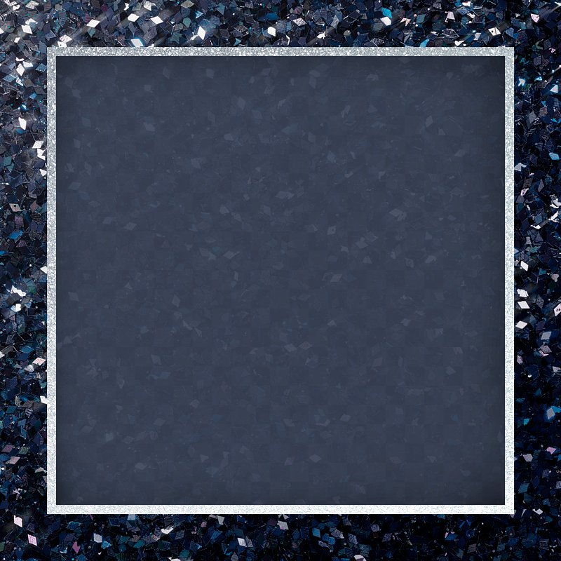 Silver glittery square frame transparent | Free PNG Sticker - rawpixel