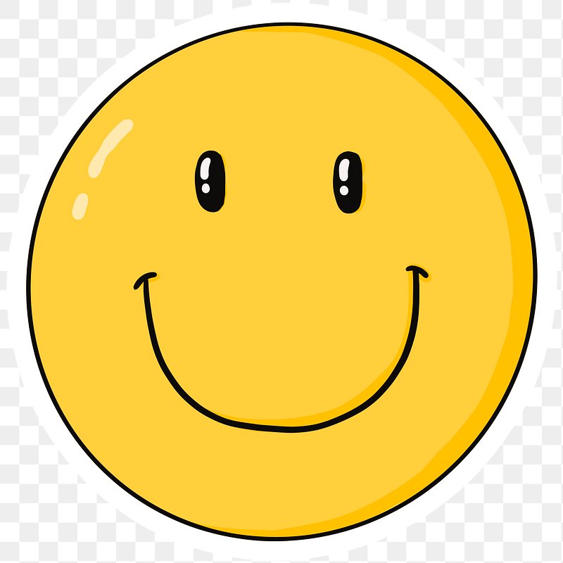 Single sketch emoticon  broad smiling face Vector Image