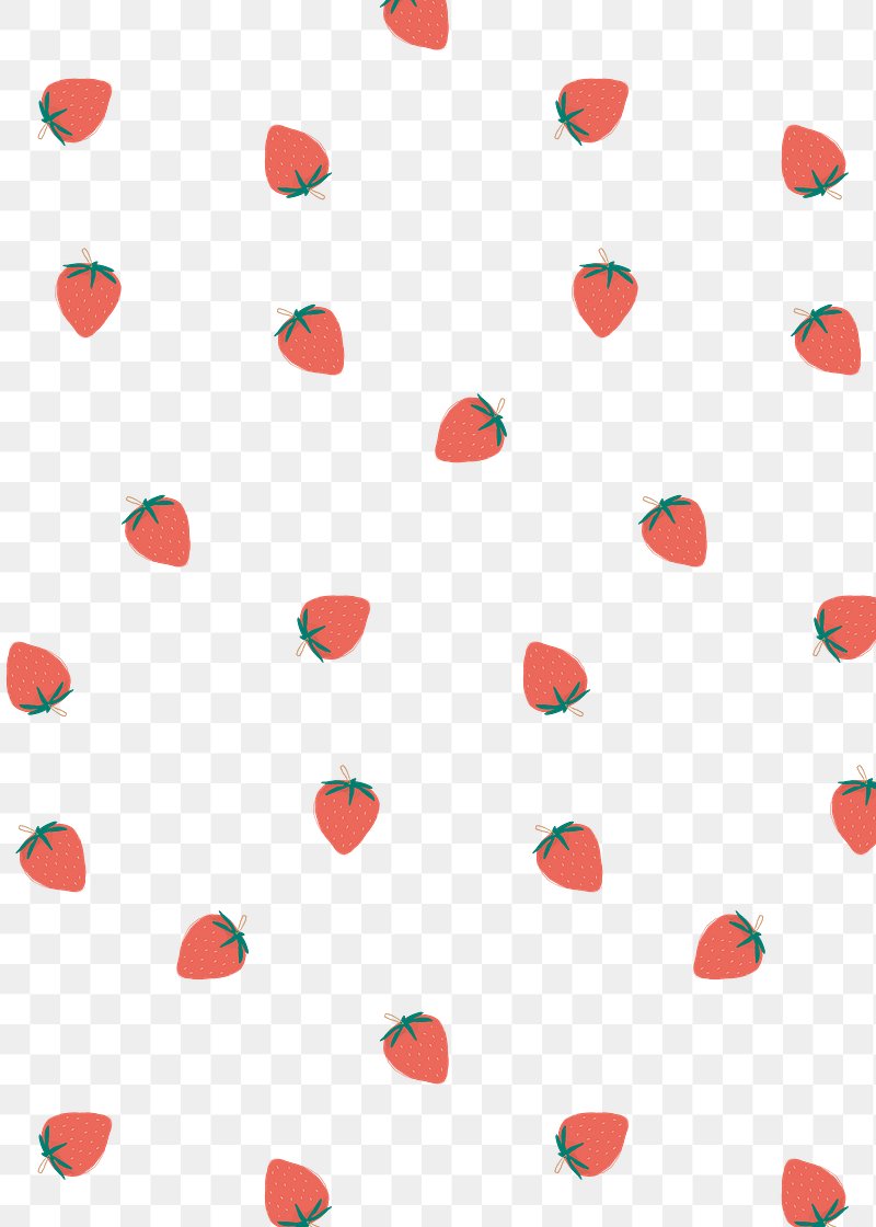 Strawberry Pattern Transparent - Draw-domain