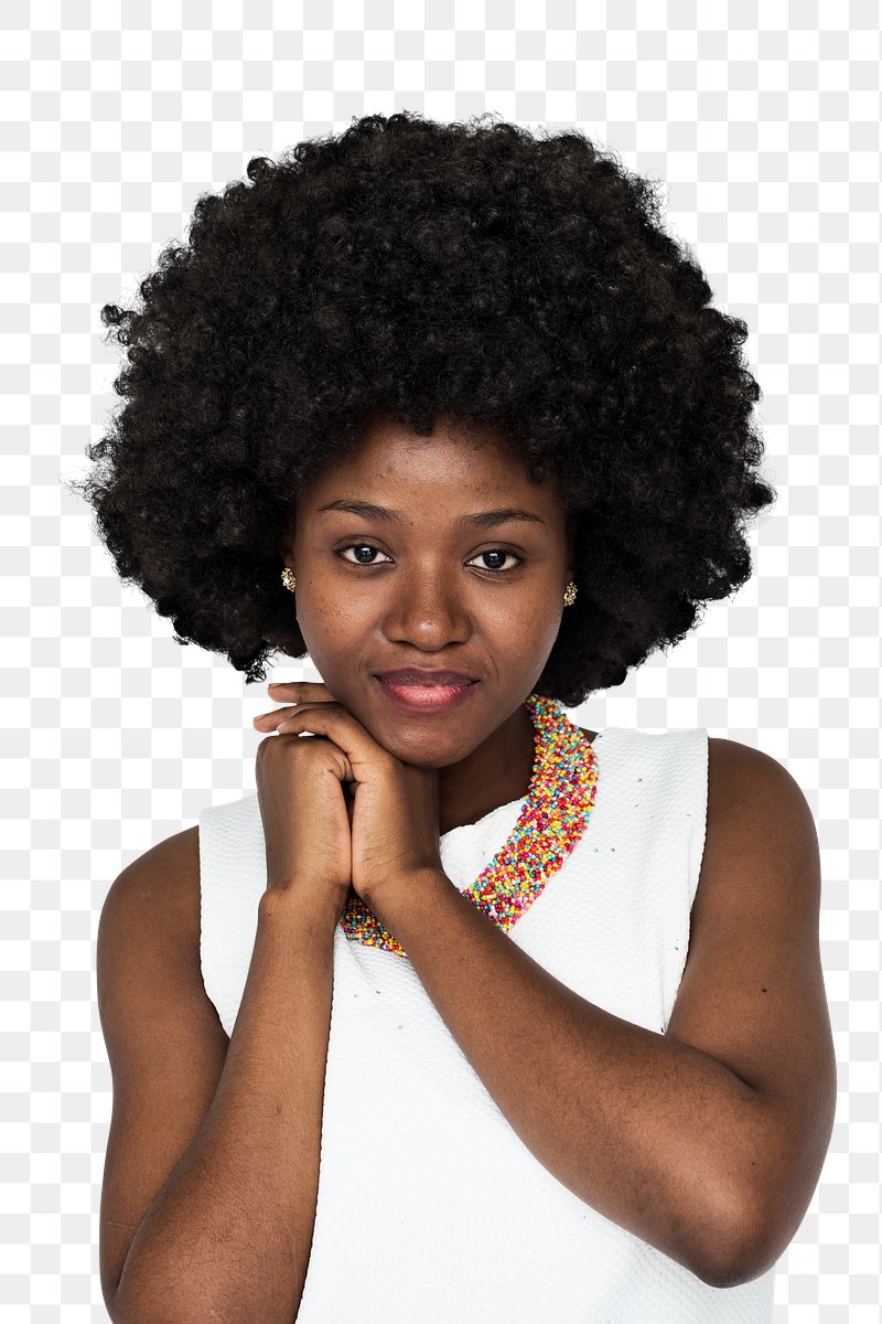 Black woman with an afro | Free stock illustration | High Resolution