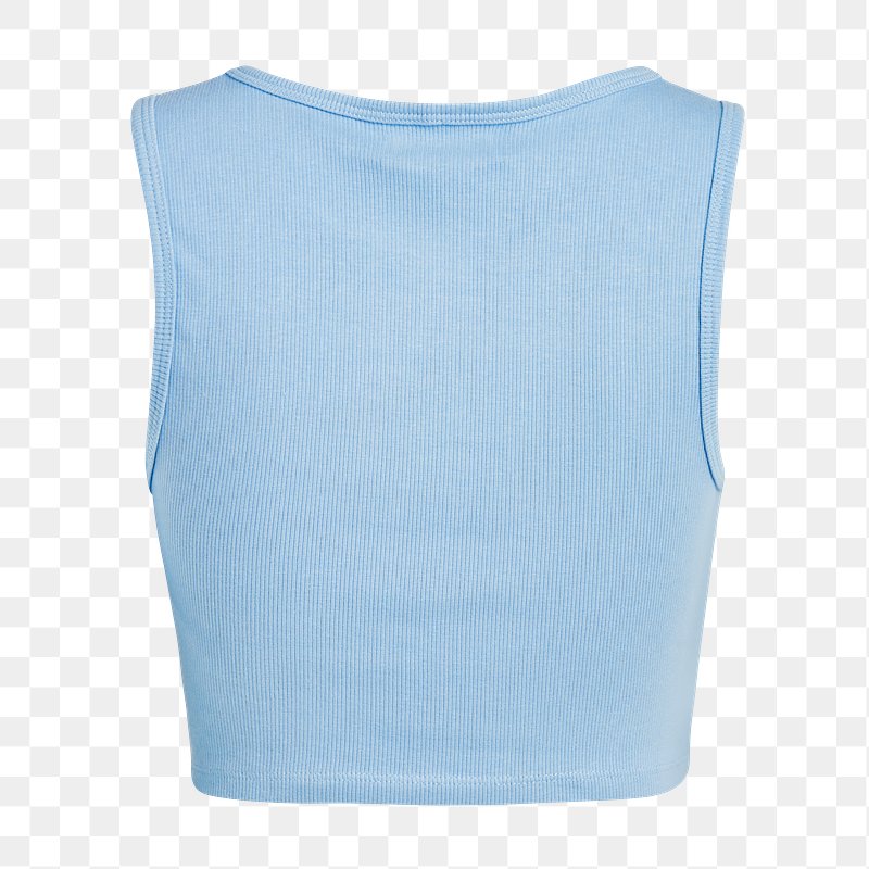 Png blue crop tank top women's  free image by rawpixel.com