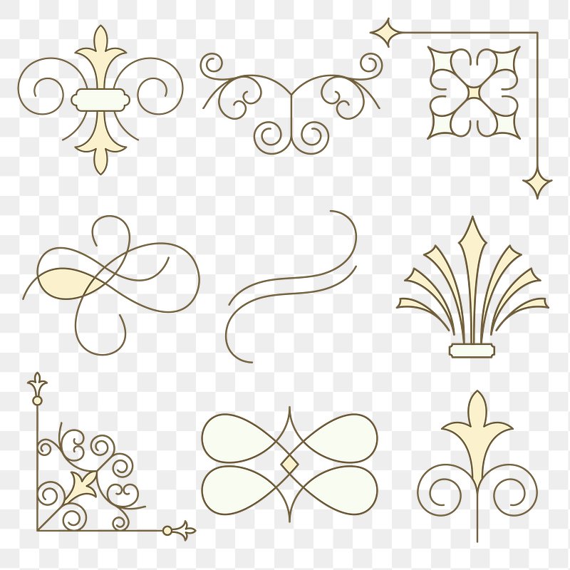 decorative lines vintage png