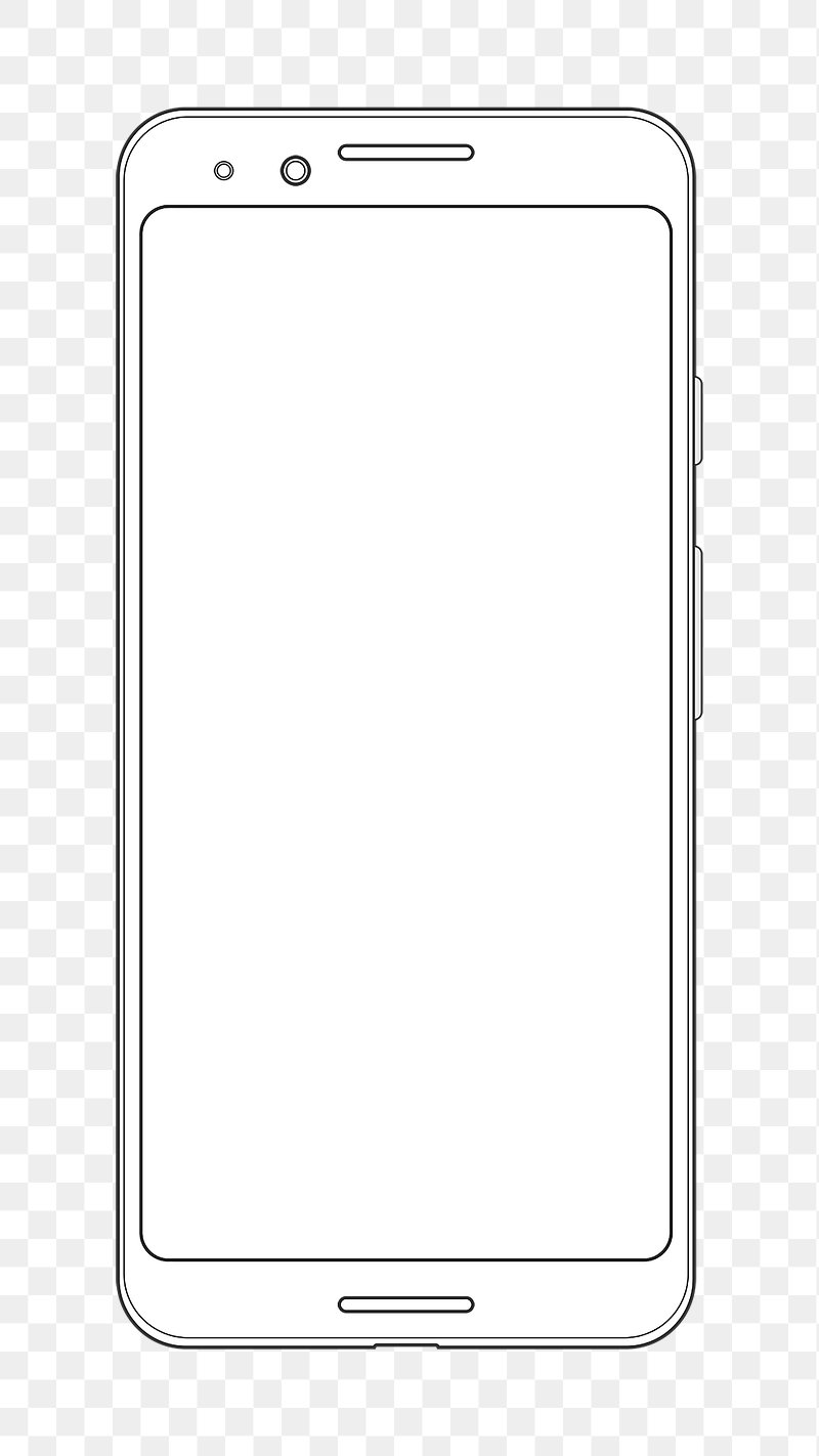 Phone Png Outline Sticker, Clipart 