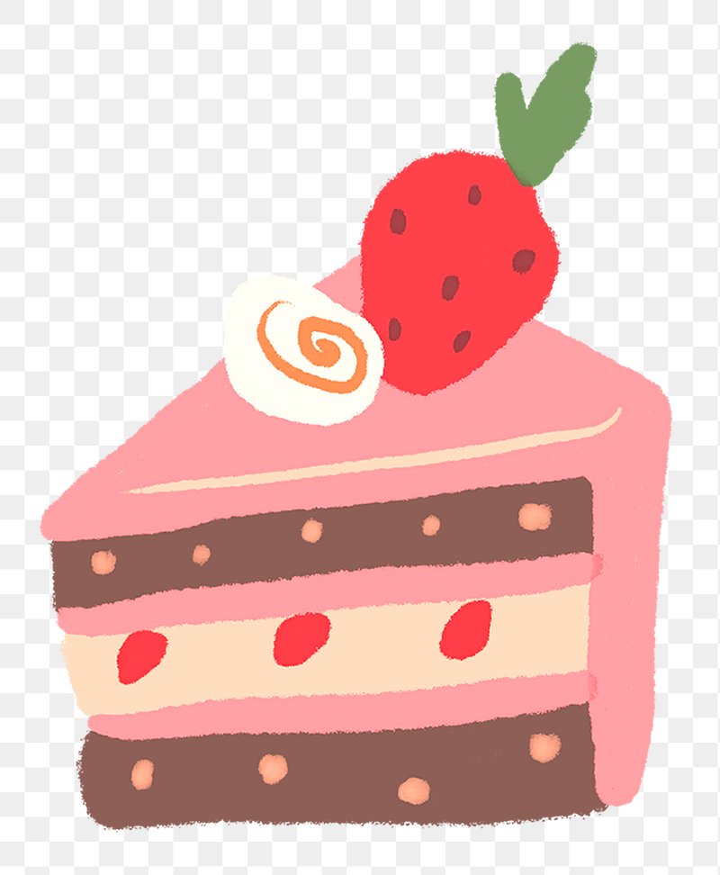 Strawberry Cake Slice transparent PNG - StickPNG