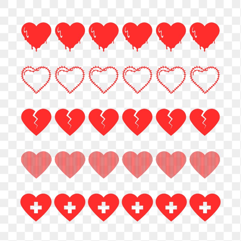 cute pink heart divider clipart