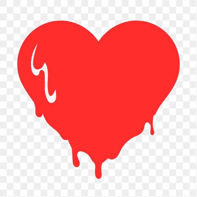 Melting heart PNG sticker, red | Free PNG Sticker - rawpixel