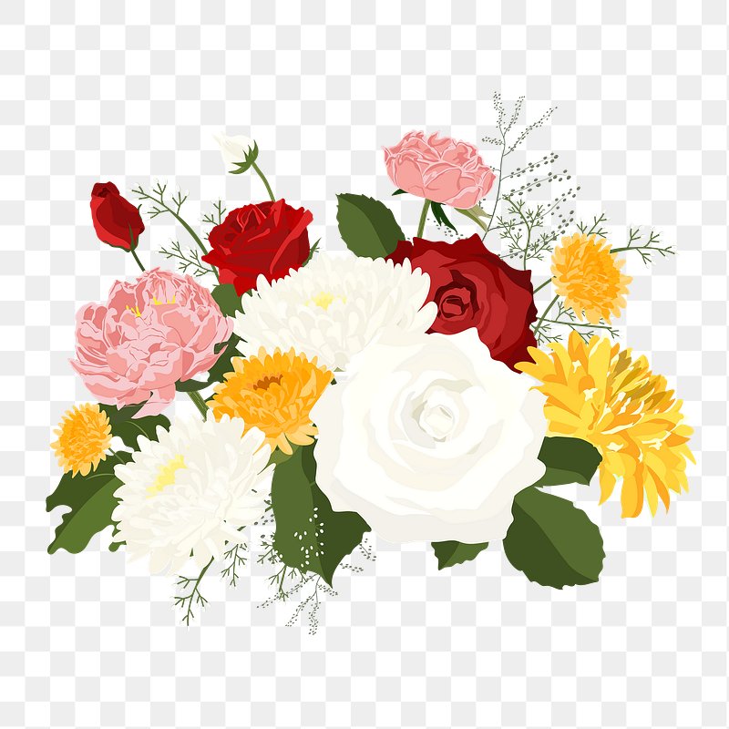 buke of flowers png clipart