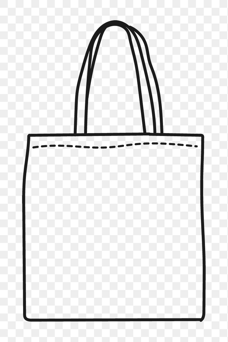 Black Shopping Bag With Two Handles On A White Background Stock Photo -  Download Image Now - iStock