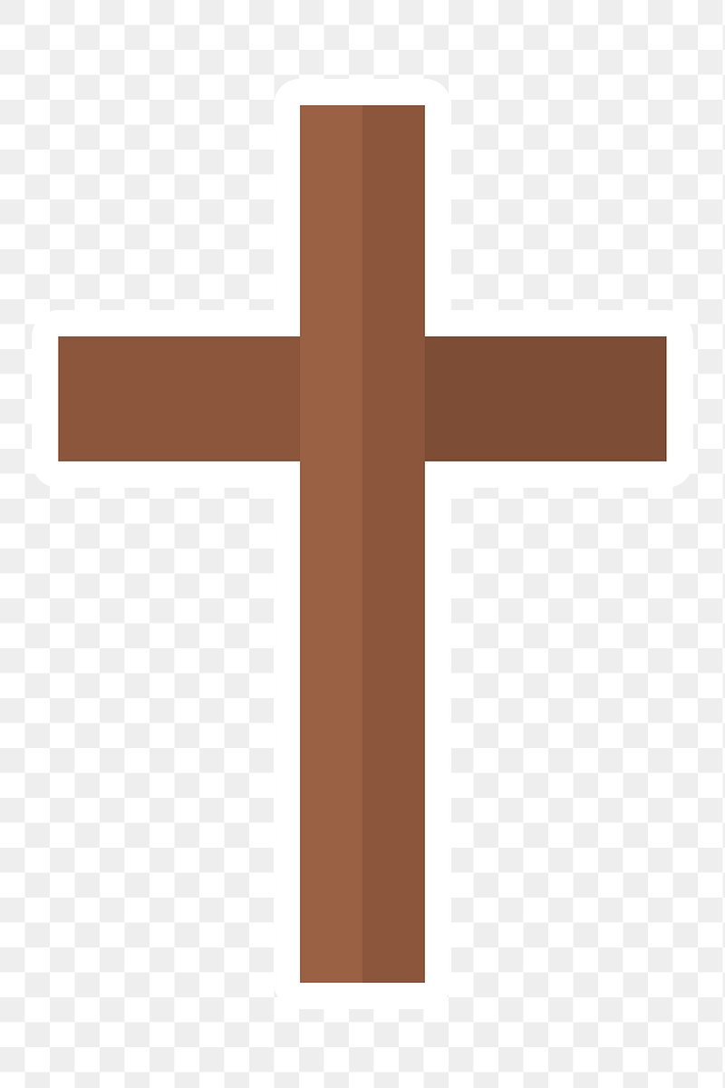 wooden cross on hill clipart