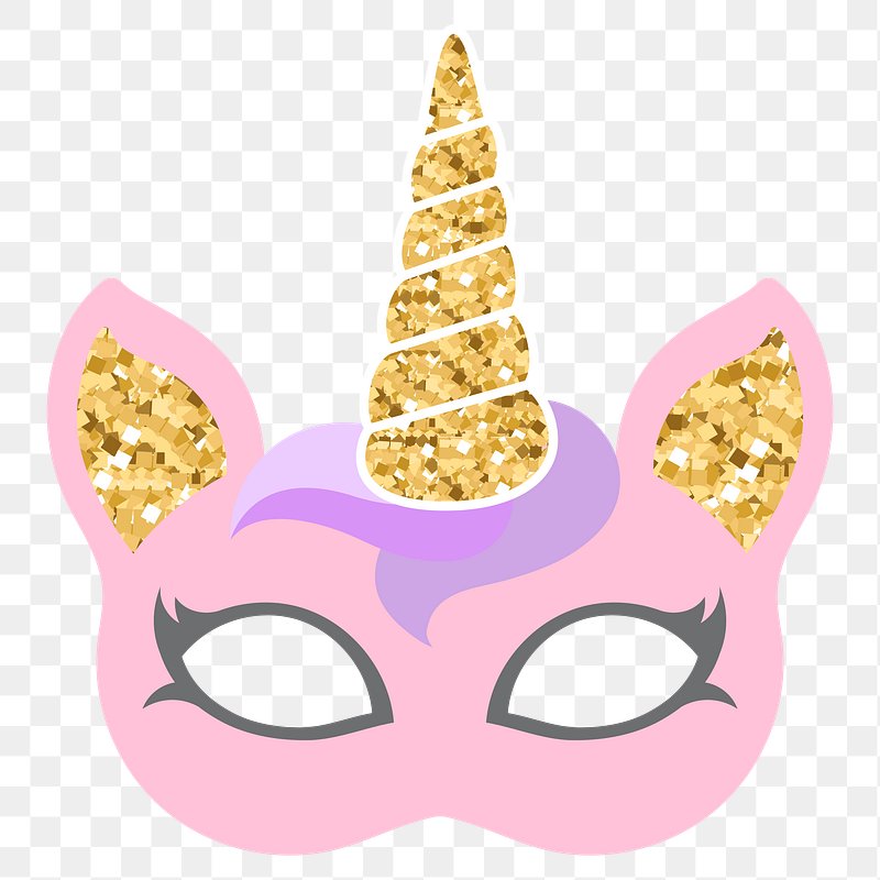 glittery rainbow unicorn horn design free png sticker rawpixel